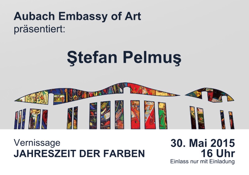 Flyer-Vernissage JAHRESZEIT DER FARBEN Ştefan Pelmuş